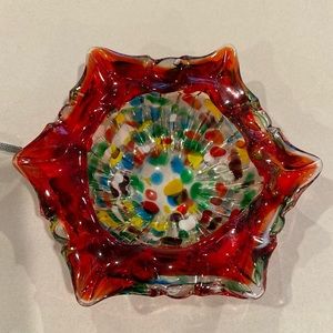 Hand made colorful candy dish. Like new